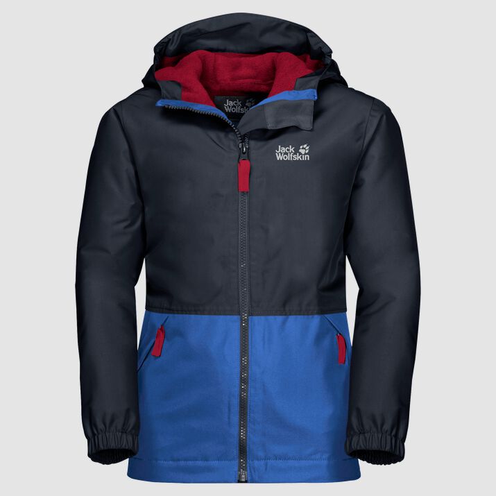 Chamarra Impermeable Jack Wolfskin Snowy Days Niños Azules Mexico-3471591